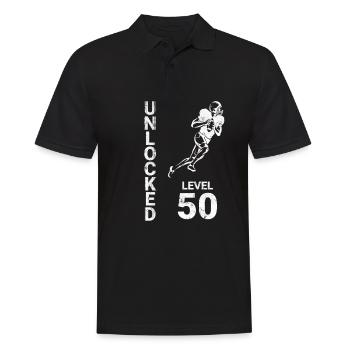 American Football Touchdown 50th Birthday Gift - Men's Polo Shirt - black - Front - Kai (181cm)