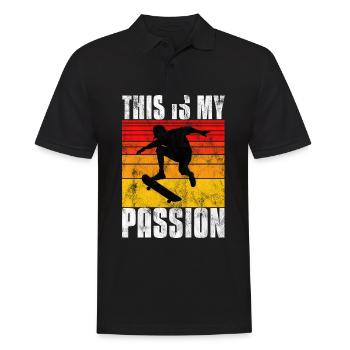 This is My Passion Skateboard Skateboarder Skate - Polo Homme - noir - Devant - Kai (181cm)