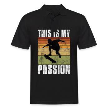 This is My Passion Skateboard Skateboarder Skate - Polo Homme - noir - Devant - Kai (181cm)
