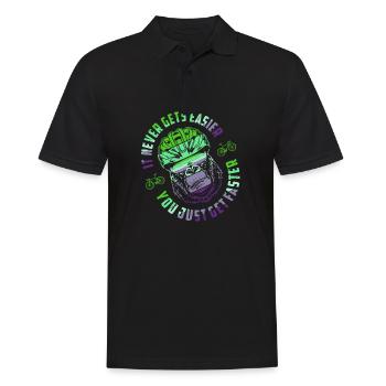 Untitled Project 60 - Men's Polo Shirt - black - Front - Kai (181cm)