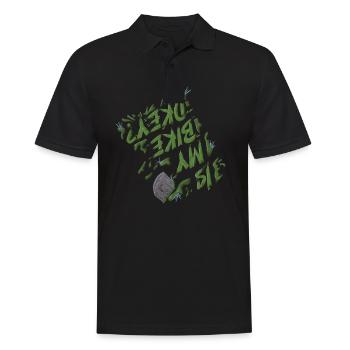 Unbenanntes Projekt 42 - Männer Poloshirt - Schwarz - Vorne - Kai (181cm)