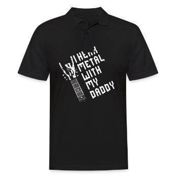 J’entends du métal avec mon t-shirt de papa pour - Polo Homme - noir - Devant - Kai (181cm)