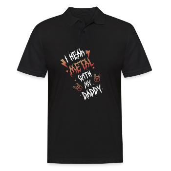 J’entends du métal avec mon t-shirt de papa pour - Polo Homme - noir - Devant - Kai (181cm)