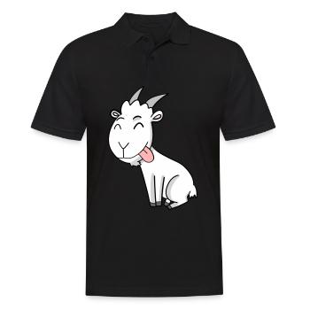 Goat Goat Buck - Men's Polo Shirt - black - Front - Kai (181cm)