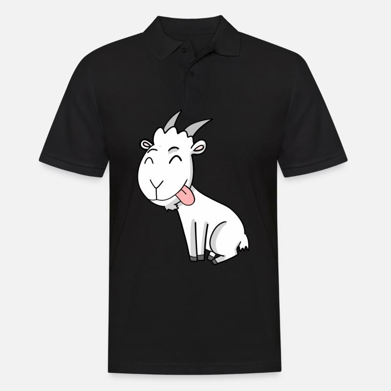 Ziege Ziegenbock Bock - Männer Poloshirt - Schwarz