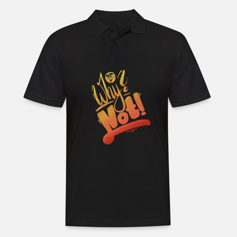 Why Not Ausrufezeichen - Männer Poloshirt - Schwarz