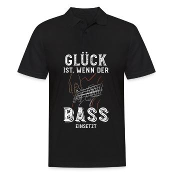 Bass, Musik Design - Männer Poloshirt - Schwarz - Vorne - Kai (181cm)