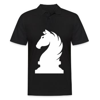 Joueur d’échecs Springer joueur d’échecs - Polo Homme - noir - Devant - Kai (181cm)