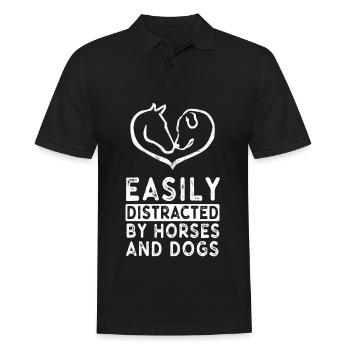 Chevaux chiens - Polo Homme - noir - Devant - Kai (181cm)
