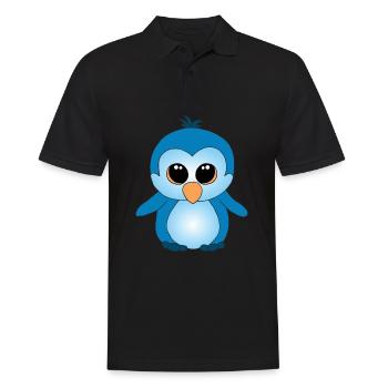 Süßer kleiner Pinguin - Männer Poloshirt - Schwarz - Vorne - Kai (181cm)