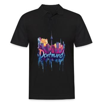 Dortmund - Männer Poloshirt - Schwarz - Vorne - Kai (181cm)