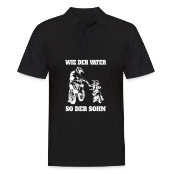 Wie Der Vater So Der Sohn Motorrad Auto Motocross - Männer Poloshirt - Schwarz - Vorne - Kai (181cm)