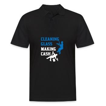 Window Cleaner Industrial Climbing Apparel - Men's Polo Shirt - black - Front - Kai (181cm)