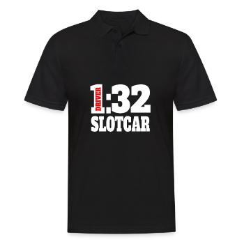 RC Auto Modellflugzeug Slotcar Modellfahrzeug - Männer Poloshirt - Schwarz - Vorne - Kai (181cm)
