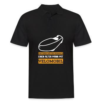 Liegerad & Velomobil Sprüche - Männer Poloshirt - Schwarz - Vorne - Kai (181cm)