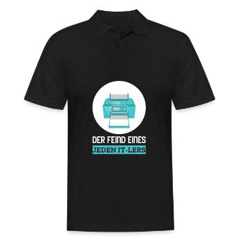 IT Technik Fachinformatiker PC Techniker Spruch - Männer Poloshirt - Schwarz - Vorne - Kai (181cm)