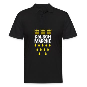Kölnerin Jecke Kölsch Mädchen - Männer Poloshirt - Schwarz - Vorne - Kai (181cm)