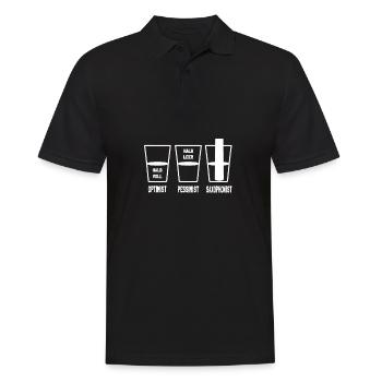 Saxophonist Saxer Saxofonist Saxophon Saxofon - Männer Poloshirt - Schwarz - Vorne - Kai (181cm)