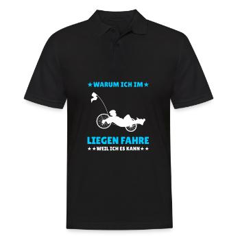 Herren Liegerad & Velomobil Sprüche Fahrrad - Männer Poloshirt - Schwarz - Vorne - Kai (181cm)