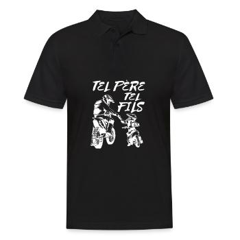 Motocross Tel Pere Tel Fils Moto - Männer Poloshirt - Schwarz - Vorne - Kai (181cm)
