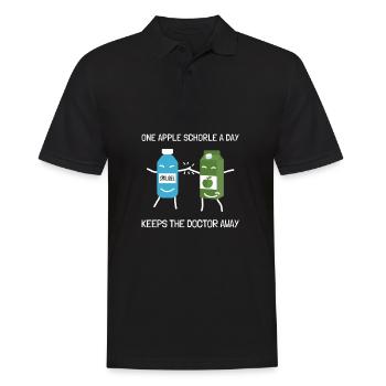 Vintage Apple Juice Fruitarian Vegan Nutrition - Men's Polo Shirt - black - Front - Kai (181cm)