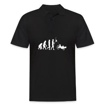 Herren Liegerad & Velomobil Sprüche Fahrrad - Männer Poloshirt - Schwarz - Vorne - Kai (181cm)