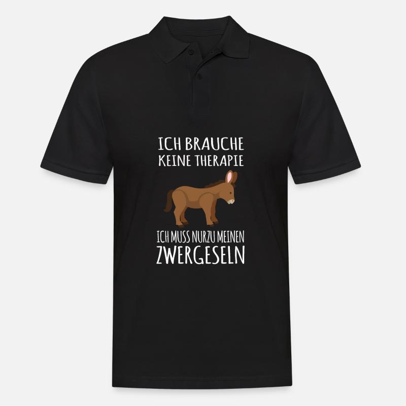 Zwergesel Esel Fohlen Maultier Muli Esel Spruch - Männer Poloshirt - Schwarz