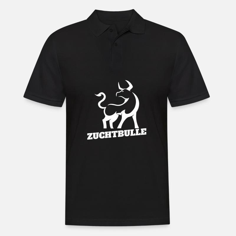 Zuchtbulle Krafttraining Testosteron Geschenk - Männer Poloshirt - Schwarz