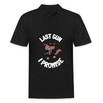 Gunaholic Guns Lover & Pro Gun Laws Shooting Range - Männer Poloshirt - Schwarz - Vorne - Kai (181cm)