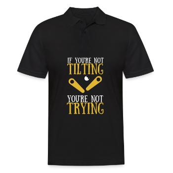 Pinball Machine And Arcade Game Machine Collector - Männer Poloshirt - Schwarz - Vorne - Kai (181cm)