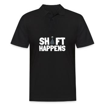 Manual Transmission And Vintage Stick Shift - Männer Poloshirt - Schwarz - Vorne - Kai (181cm)