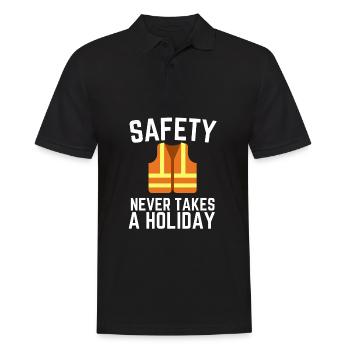 Incident Analyst Security Manager & Safety - Männer Poloshirt - Schwarz - Vorne - Kai (181cm)
