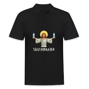 Hydro Water Soda & Hydration Football Team - Männer Poloshirt - Schwarz - Vorne - Kai (181cm)