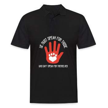 Animal Rescue And Animal Abuse Awareness - Men's Polo Shirt - black - Front - Kai (181cm)