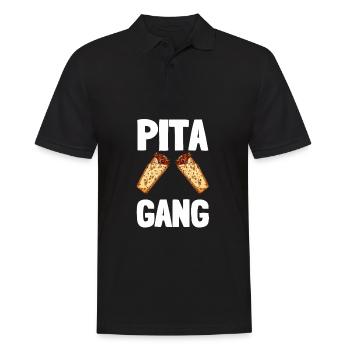 Chickpeas Hummus Tahini Falafel Pita And - Men's Polo Shirt - black - Front - Kai (181cm)