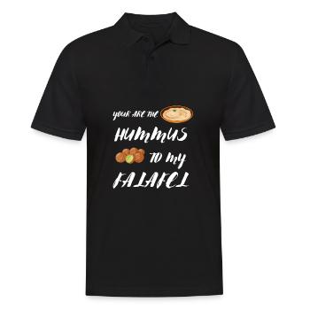 Chickpeas Hummus Tahini Falafel Pita And - Men's Polo Shirt - black - Front - Kai (181cm)