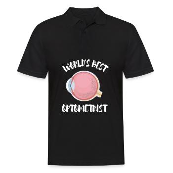 Ophtalmologiste Optométriste Optométrie et Opticien - Polo Homme - noir - Devant - Kai (181cm)