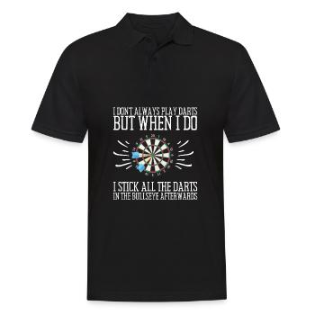 Darts League Night And Darts Board 180 Points - Men's Polo Shirt - black - Front - Kai (181cm)