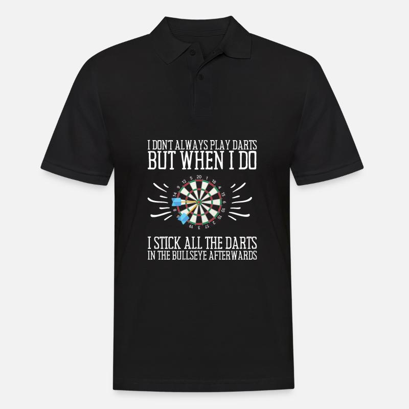 Darts League Night And Darts Board 180 Points - Männer Poloshirt - Schwarz