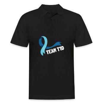 DT1 Sensibilisation au diabète Type 1 Insuline Glucose - Polo Homme - noir - Devant - Kai (181cm)