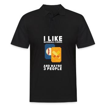 Baseball Card Collector And Baseball Memorabilia - Men's Polo Shirt - black - Front - Kai (181cm)