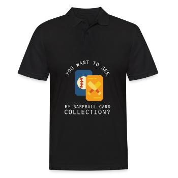 Baseball Card Collector And Baseball Memorabilia - Men's Polo Shirt - black - Front - Kai (181cm)
