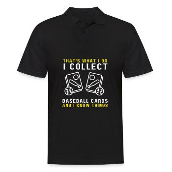 Baseball Card Collector And Baseball Memorabilia - Men's Polo Shirt - black - Front - Kai (181cm)
