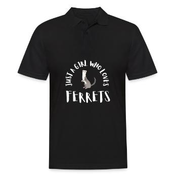 Furet Belette Pet Rongeur Animal Vateranian - Polo Homme - noir - Devant - Kai (181cm)
