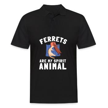 Furet Belette Pet Rongeur Animal Vateranian - Polo Homme - noir - Devant - Kai (181cm)