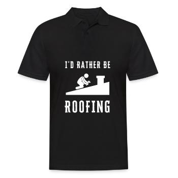 Roofer Roofing Contractor Construction Worker - Männer Poloshirt - Schwarz - Vorne - Kai (181cm)