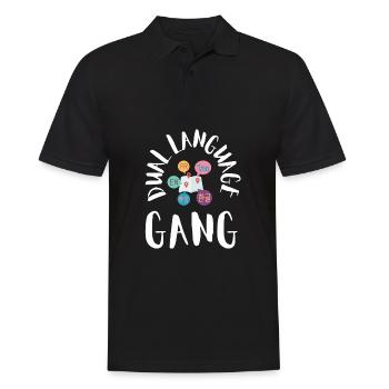 Dual Language Team Bilingual Teacher School Tutor - Männer Poloshirt - Schwarz - Vorne - Kai (181cm)