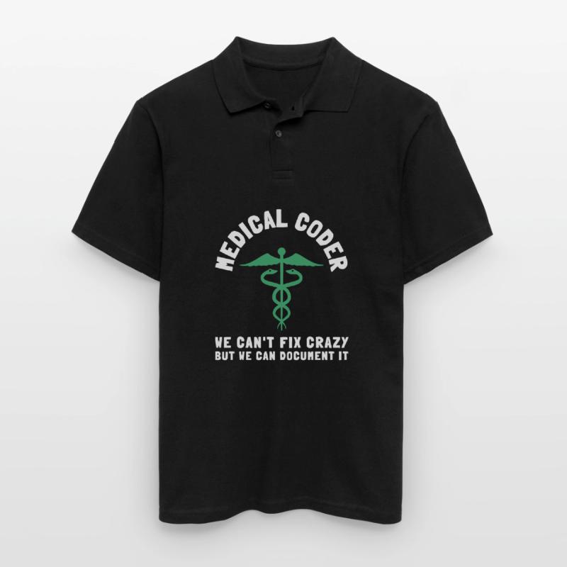 Medical Coder Coding VA Nurse And Clinical Coding Men's Polo Shirt