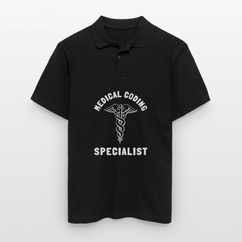 Medical Coder Coding VA Nurse And Clinical Coding Men's Polo Shirt
