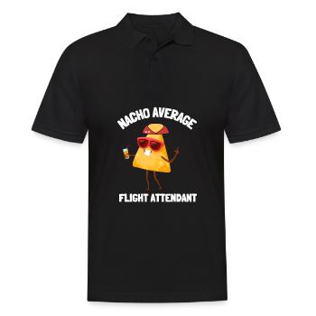Flight Attendant Steward Stewardess Air Hostess - Männer Poloshirt - Schwarz - Vorne - Kai (181cm)